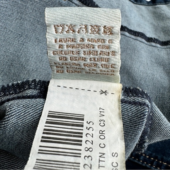 VTG TATIENNE Embroidered Rhinestone Jean Jacket S Medium Wash Trucker Stretch - Picture 14 of 14